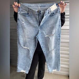 ana 18p cropped distressed jeans NWT